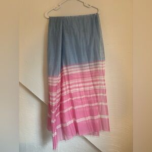 Light Blue & Pink Ombre Stripe Shawl/Scarf